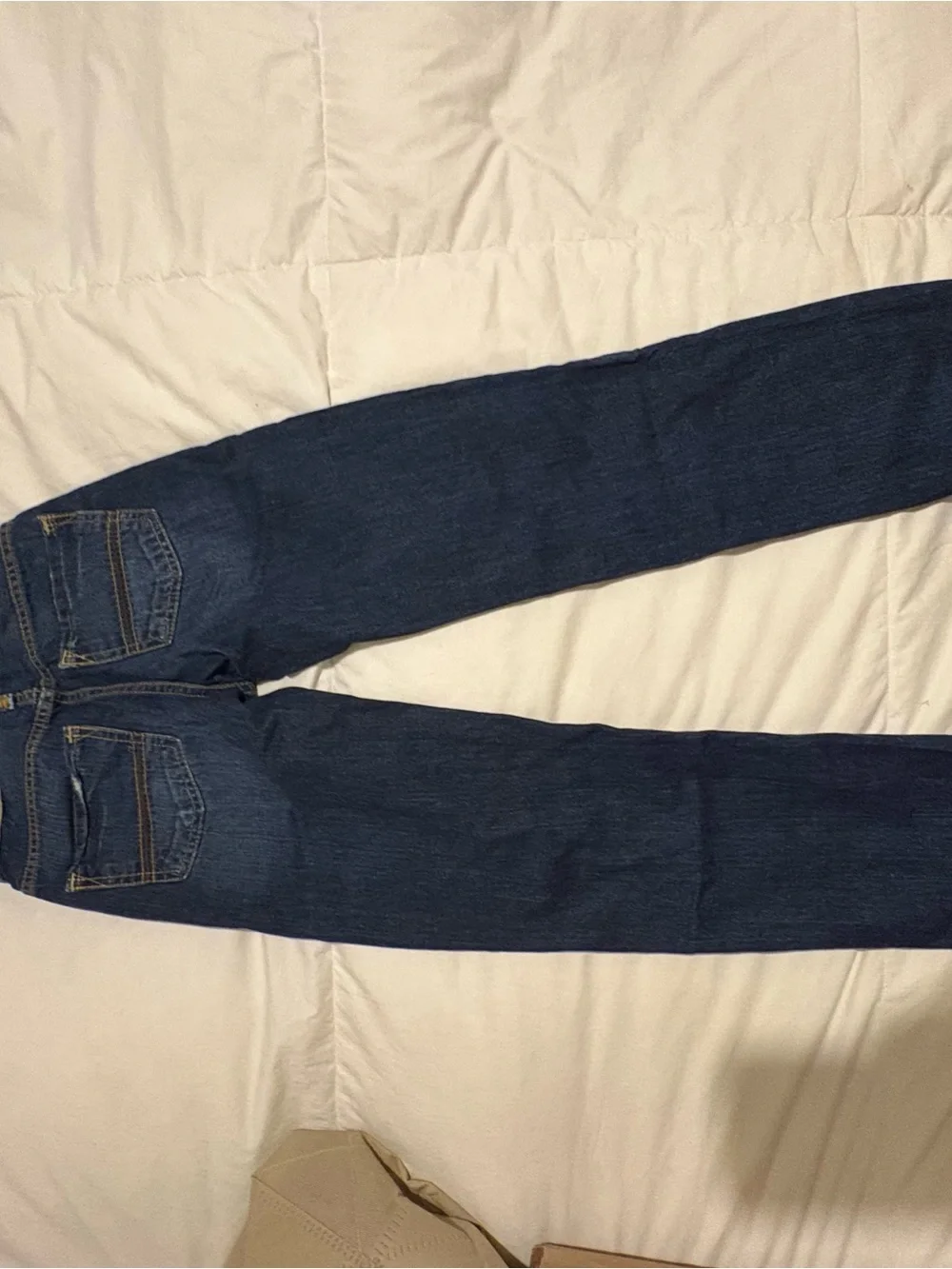 GAP Skinny Jeans in Deep Blue with Gold Stitching